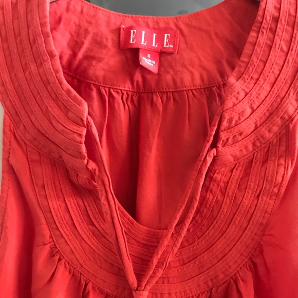 Orange sleeveless tank blouse - Picture 3 of 4